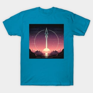 Sci fi rocket art T-Shirt